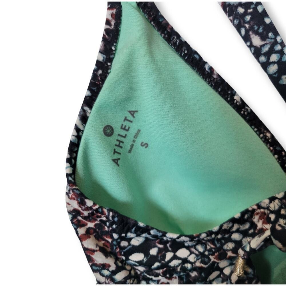 Athleta Women’s Snakeskin Print Tankini Swim Top Size Small - Picture 6 of 7